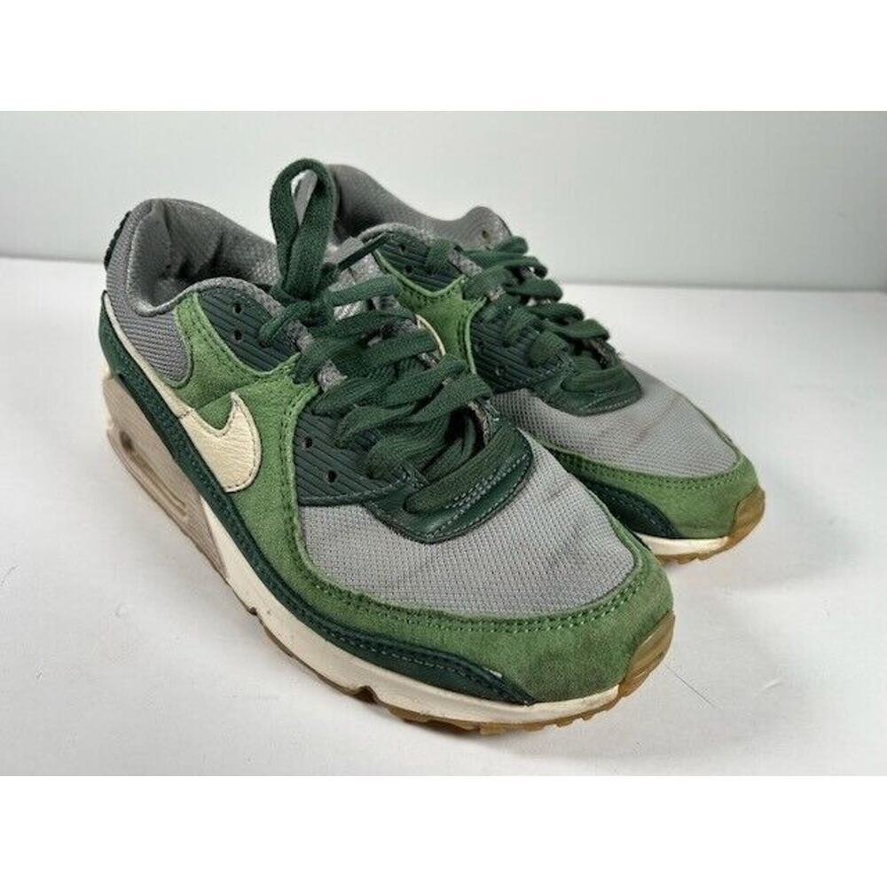 Nike Mens Air Max‎ 90 Premium Shoes Sneakers Lace Up Low Top Pro Green Size 8